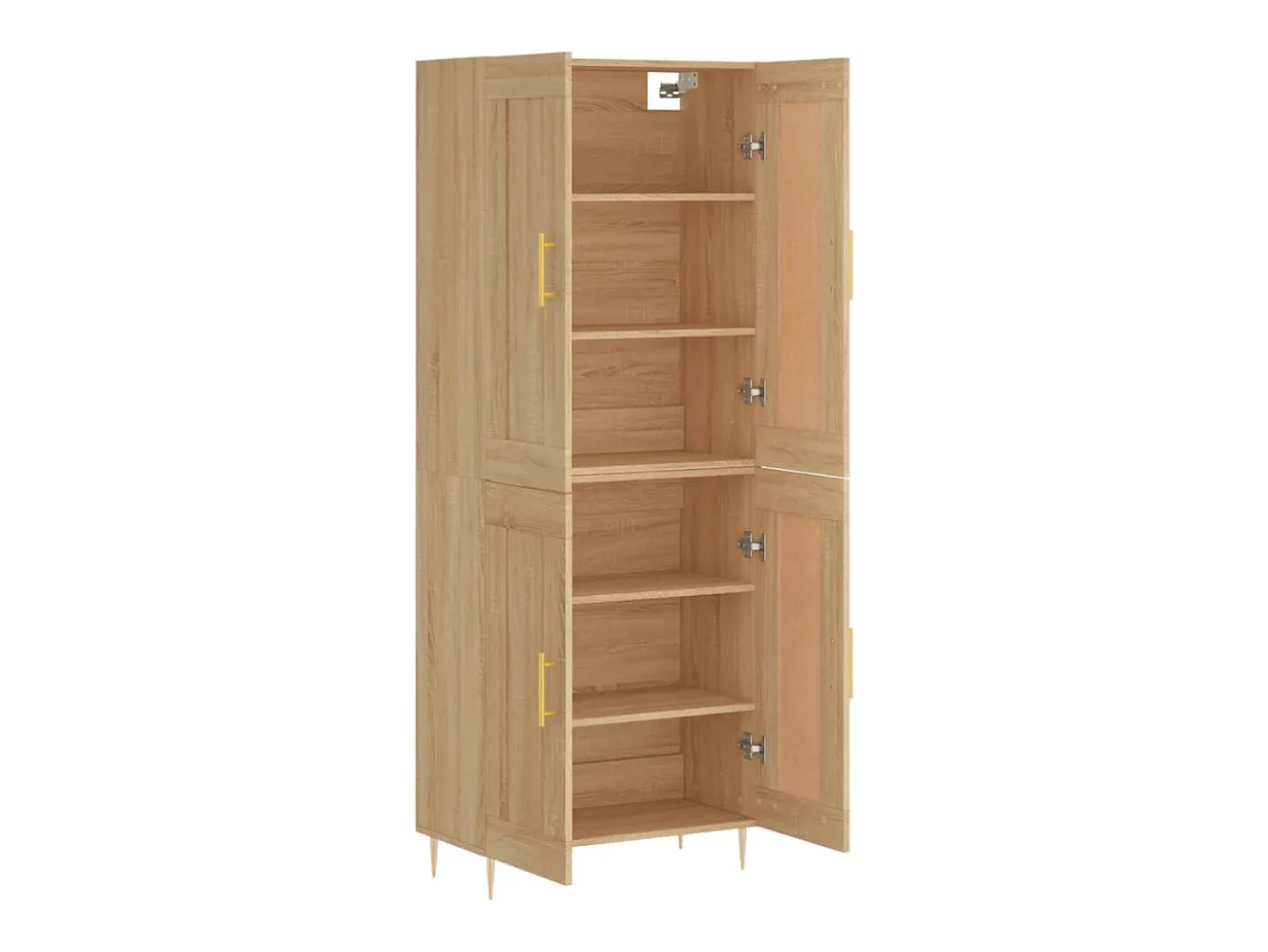 Aparador alto roble Sonoma 69,5x34x180 cm Madera de ingeniería