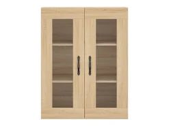 Aparador alto roble Sonoma 69,5x34x180 cm Madera de ingeniería