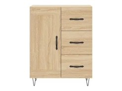 Aparador alto roble Sonoma 69,5x34x180 cm Madera de ingeniería