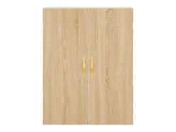 Aparador alto roble Sonoma 69,5x34x180 cm Madera de ingeniería