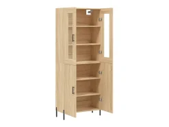 Aparador alto roble Sonoma 69,5x34x180 cm Madera de ingeniería