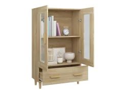 Aparador alto roble Sonoma 70x31x115 cm Madera de ingeniería