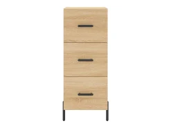 Aparador alto roble Sonoma 34,5x34x180 cm Madera de ingeniería