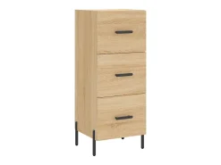 Aparador alto roble Sonoma 34,5x34x180 cm Madera de ingeniería