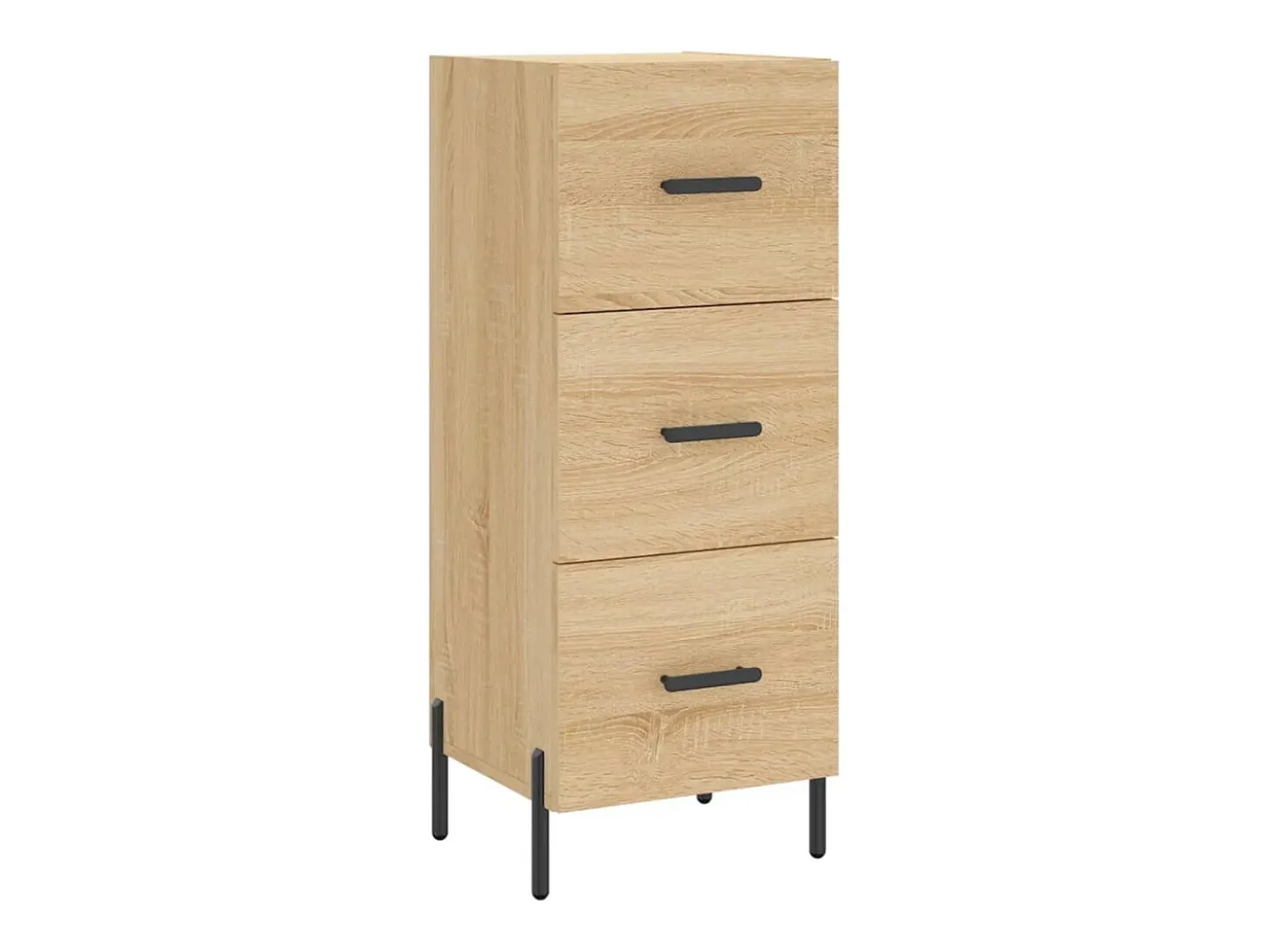 Aparador alto roble Sonoma 34,5x34x180 cm Madera de ingeniería
