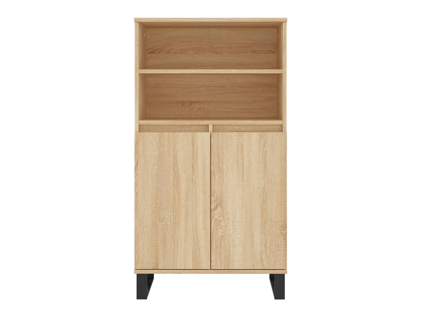 Aparador alto roble Sonoma 60x36x110 cm Madera de ingeniería