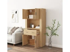 Aparador alto Roble Sonoma Madera de ingeniería