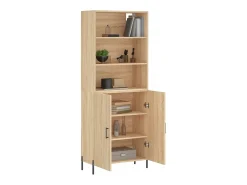 Aparador alto roble Sonoma 69,5x34x180 cm Madera de ingeniería