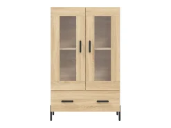 Aparador alto roble Sonoma 69,5x31x115 cm madera de ingeniería