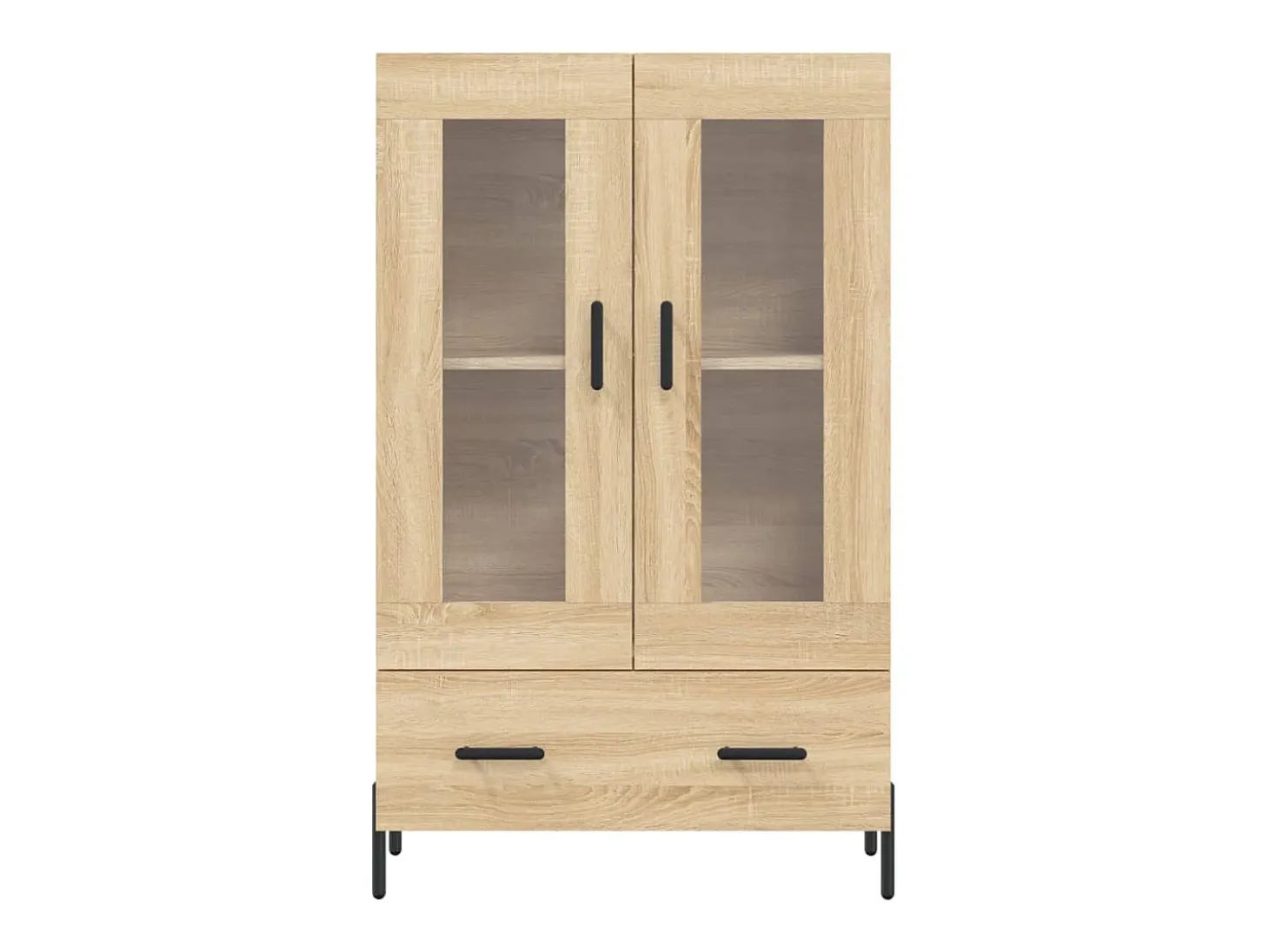 Aparador alto roble Sonoma 69,5x31x115 cm madera de ingeniería