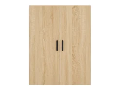 Aparador alto roble Sonoma 69,5x34x180 cm Madera de ingeniería