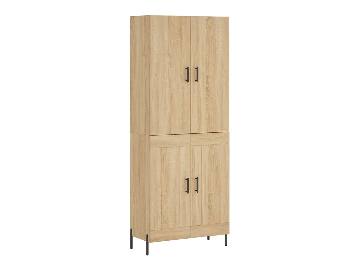 Aparador alto roble Sonoma 69,5x34x180 cm Madera de ingeniería
