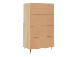 Aparador alto roble Sonoma 60x36x110 cm Madera de ingeniería
