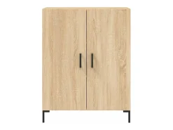 Aparador alto roble Sonoma 69,5x34x180 cm Madera de ingeniería