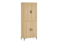 Aparador alto roble Sonoma 69,5x34x180 cm Madera de ingeniería
