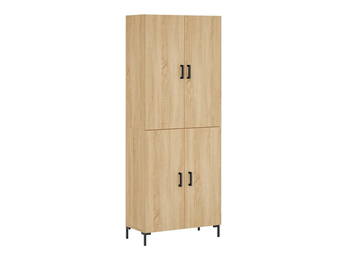 Aparador alto roble Sonoma 69,5x34x180 cm Madera de ingeniería