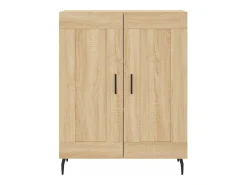 Aparador alto roble Sonoma 69,5x34x180 cm Madera de ingeniería