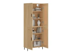Aparador alto roble Sonoma 69,5x34x180 cm Madera de ingeniería