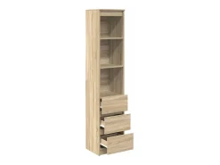 Aparador alto roble Sonoma 37,5x35x180 cm madera de ingeniería