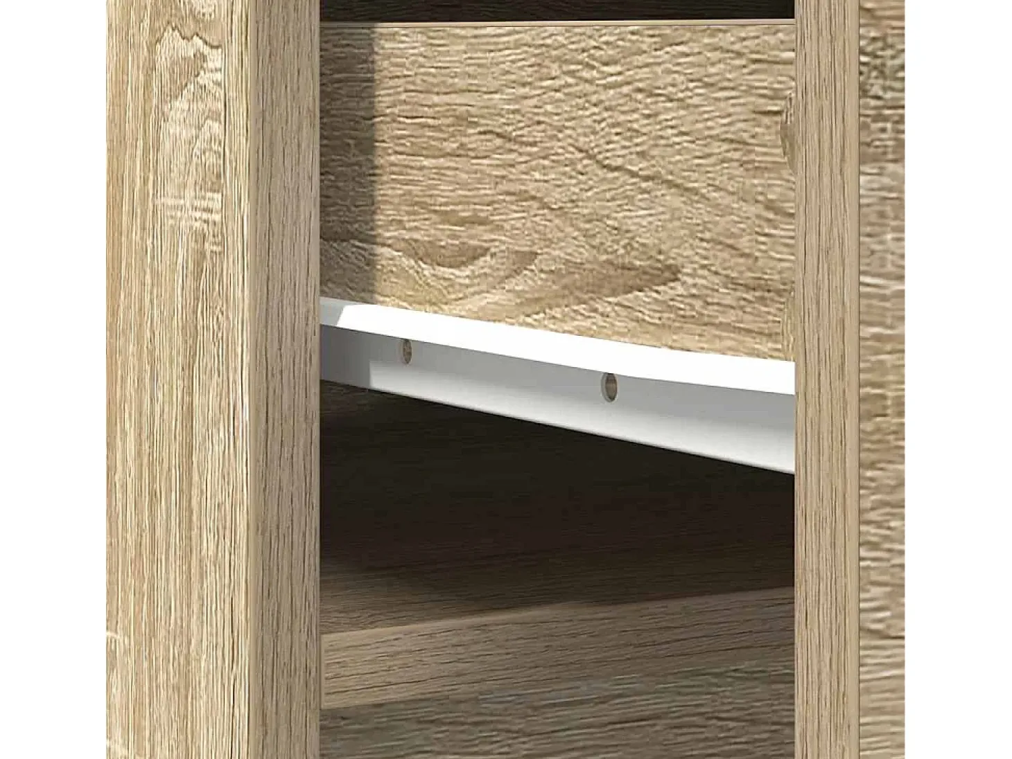Aparador alto roble Sonoma 37,5x35x180 cm madera de ingeniería