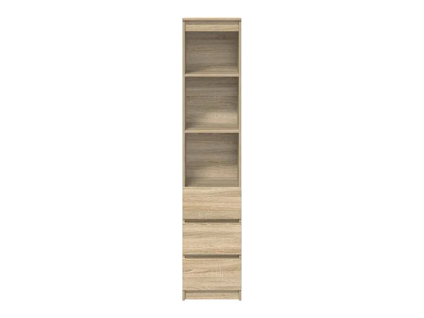 Aparador alto roble Sonoma 37,5x35x180 cm madera de ingeniería