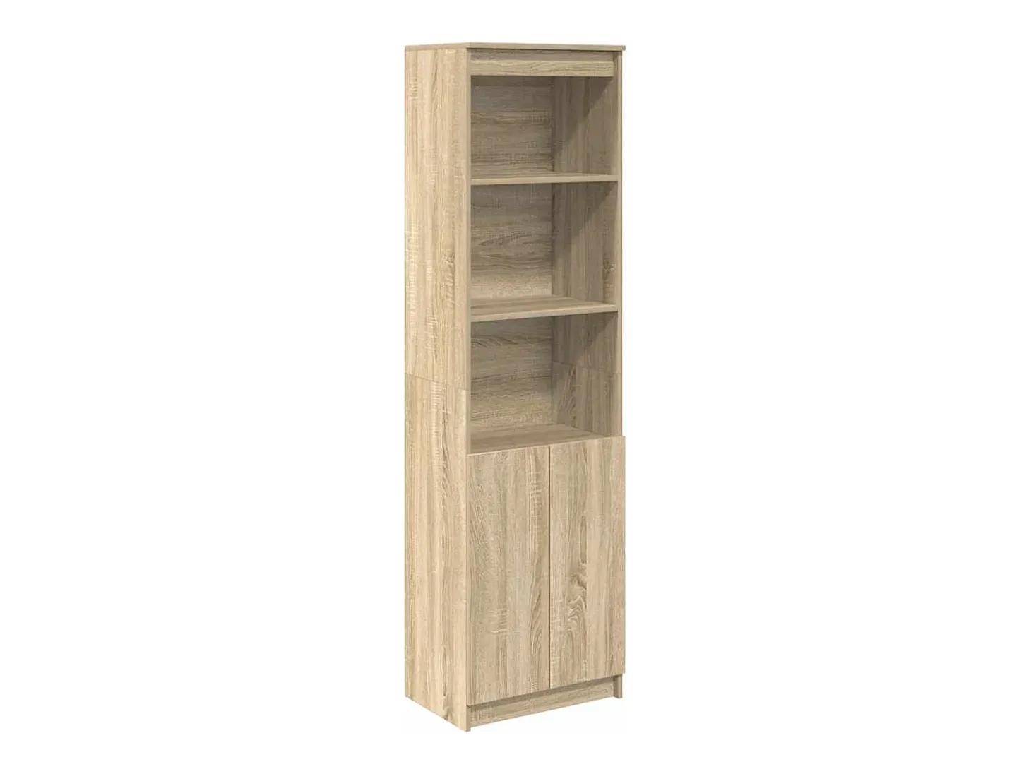 Aparador alto roble Sonoma 50x35x180 cm madera de ingeniería