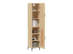 Aparador alto roble Sonoma 34,5x34x180 cm Madera de ingeniería