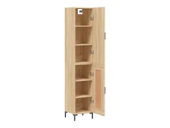 Aparador alto roble Sonoma 34,5x34x180 cm Madera de ingeniería