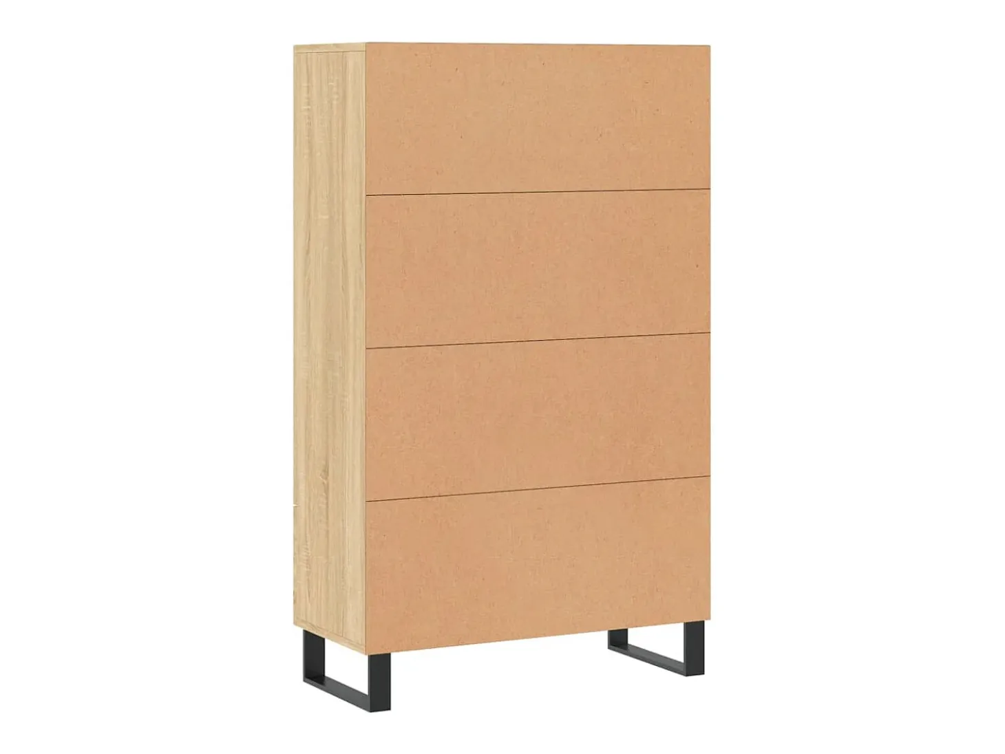 Aparador alto roble Sonoma 69,5x31x115 cm madera de ingeniería