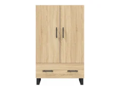 Aparador alto roble Sonoma 69,5x31x115 cm madera de ingeniería