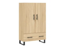 Aparador alto roble Sonoma 69,5x31x115 cm madera de ingeniería