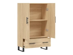 Aparador alto roble Sonoma 69,5x31x115 cm madera de ingeniería