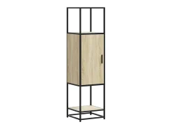 Aparador alto roble Sonoma 35,5x35x139 cm madera contrachapada metal