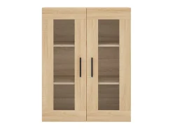 Aparador alto roble Sonoma 69,5x34x180 cm Madera de ingeniería