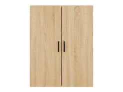 Aparador alto roble Sonoma 69,5x34x180 cm Madera de ingeniería