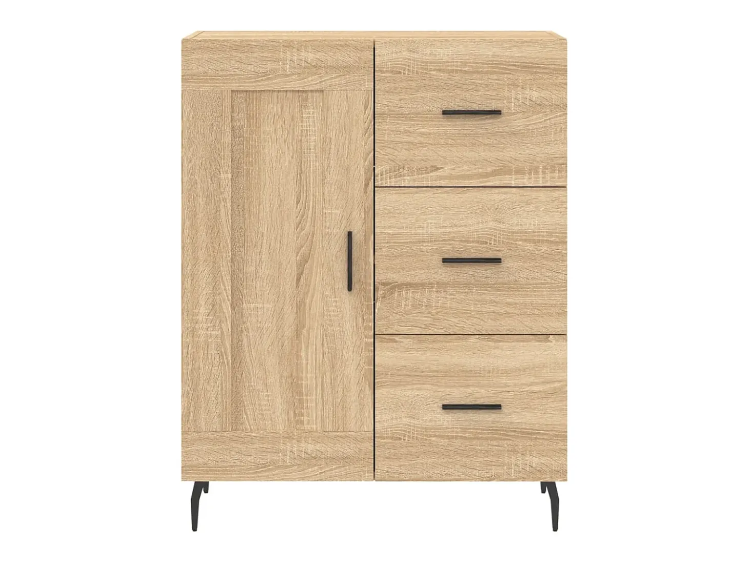 Aparador alto roble Sonoma 69,5x34x180 cm Madera de ingeniería