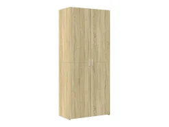 Aparador alto roble Sonoma 80x42,5x185 cm madera de ingeniería