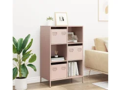 Aparador alto rosa 68x39x103,5 cm acero