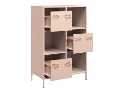 Aparador alto rosa 68x39x103,5 cm acero