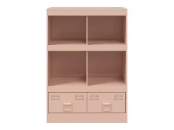 Aparador alto rosa 67x39x95 cm acero
