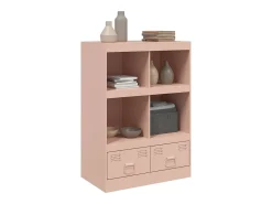 Aparador alto rosa 67x39x95 cm acero