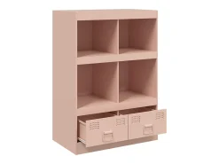 Aparador alto rosa 67x39x95 cm acero