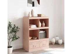 Aparador alto rosa 67x39x95 cm acero