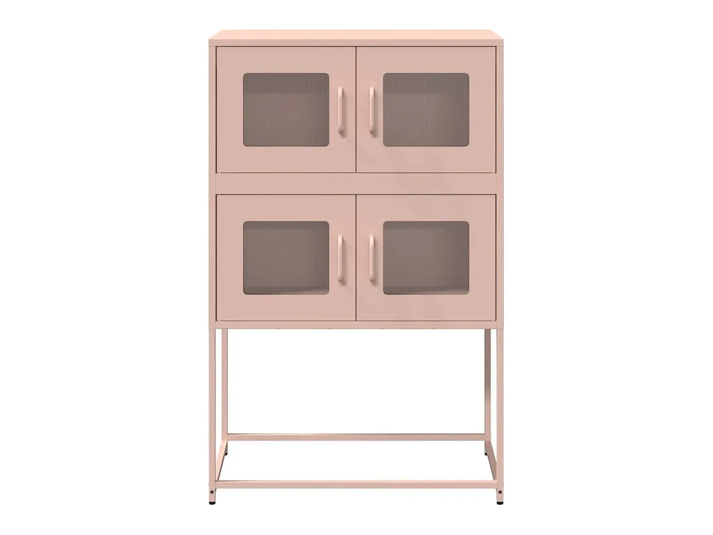 Aparador alto rosa 68x39x107 cm acero