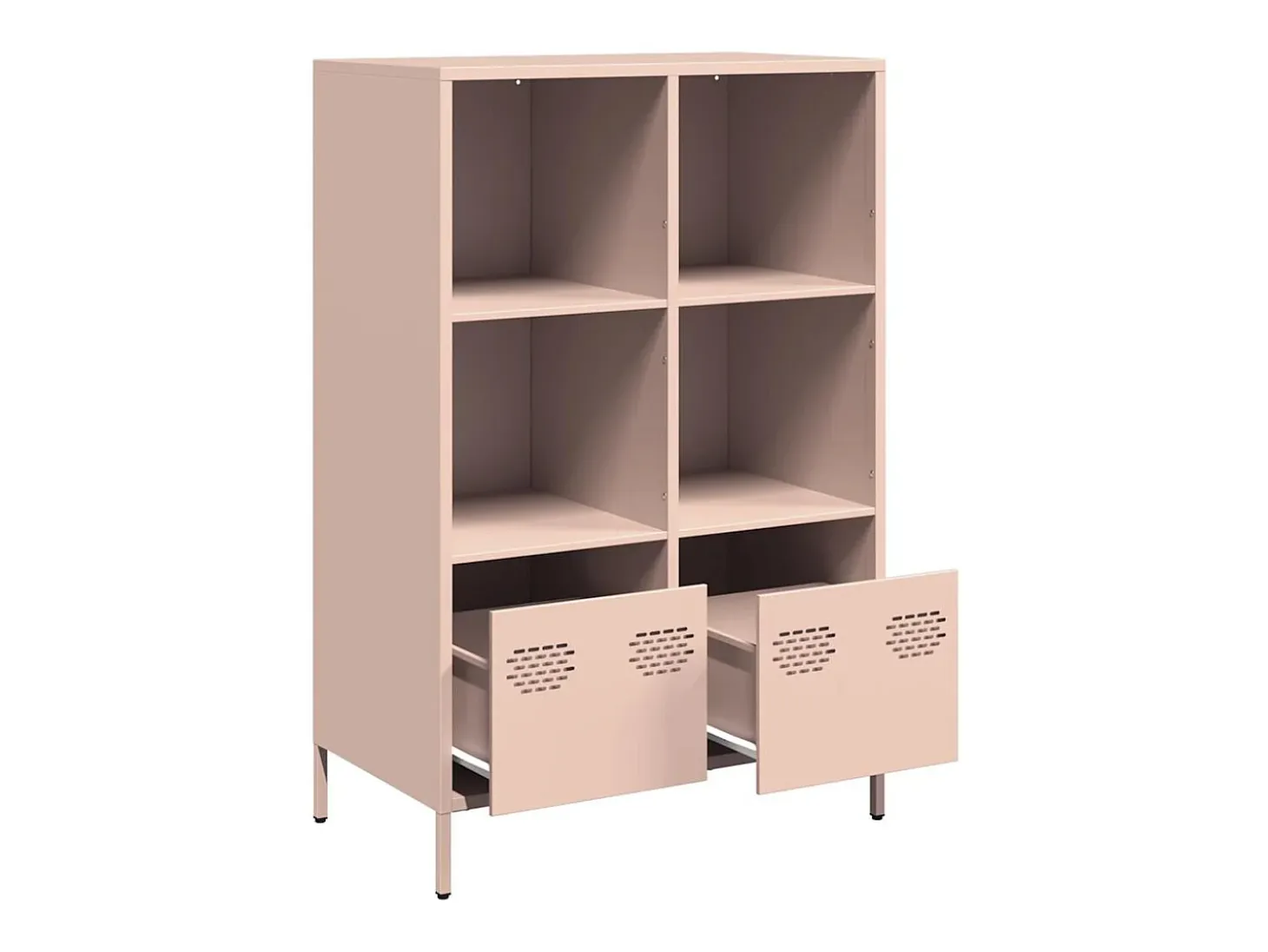 Aparador alto rosa 68x39x103,5 cm acero