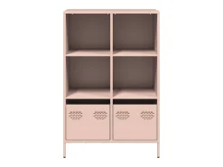 Aparador alto rosa 68x39x103,5 cm acero