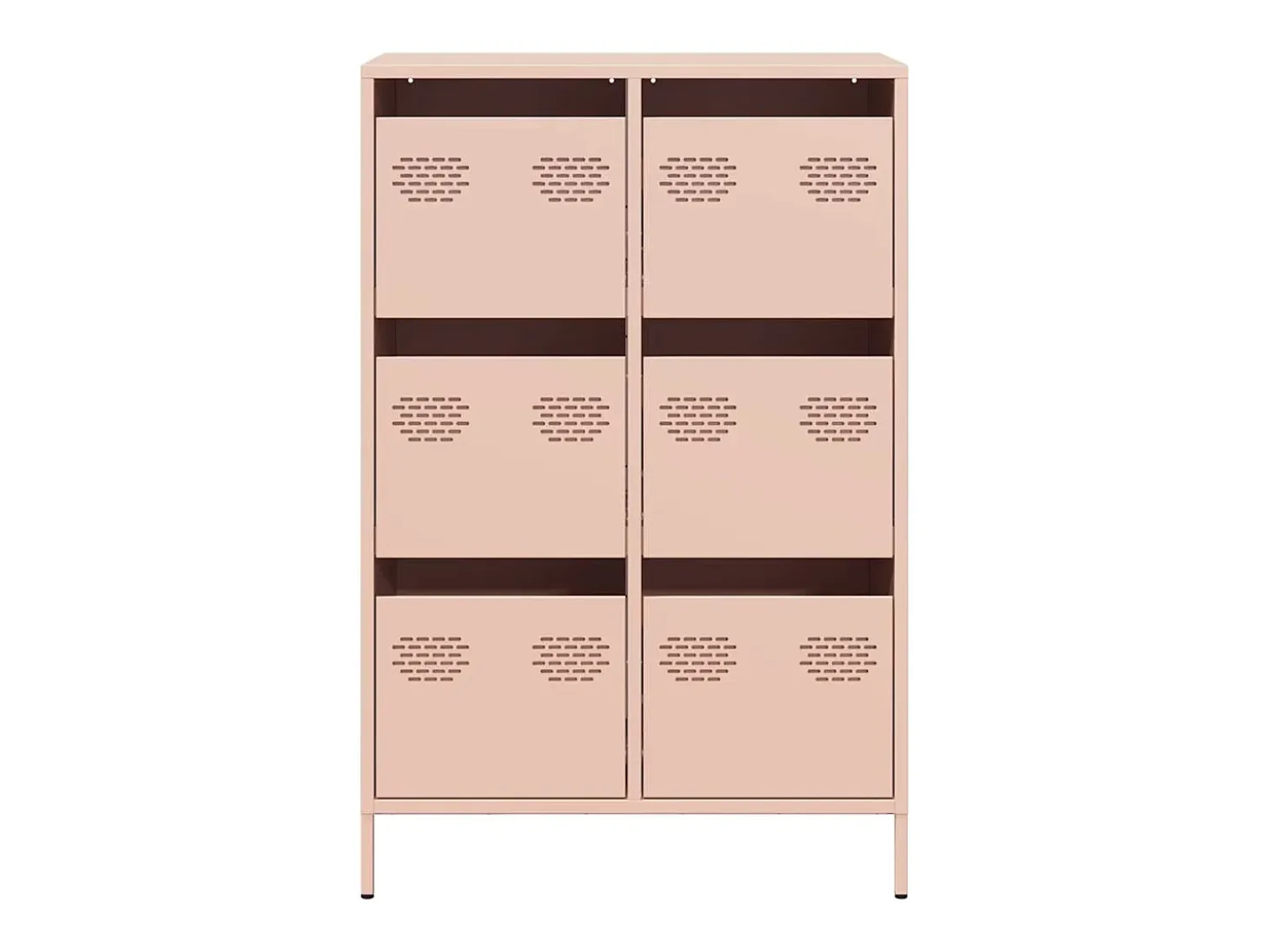 Aparador alto rosa 68x39x101,5 cm acero