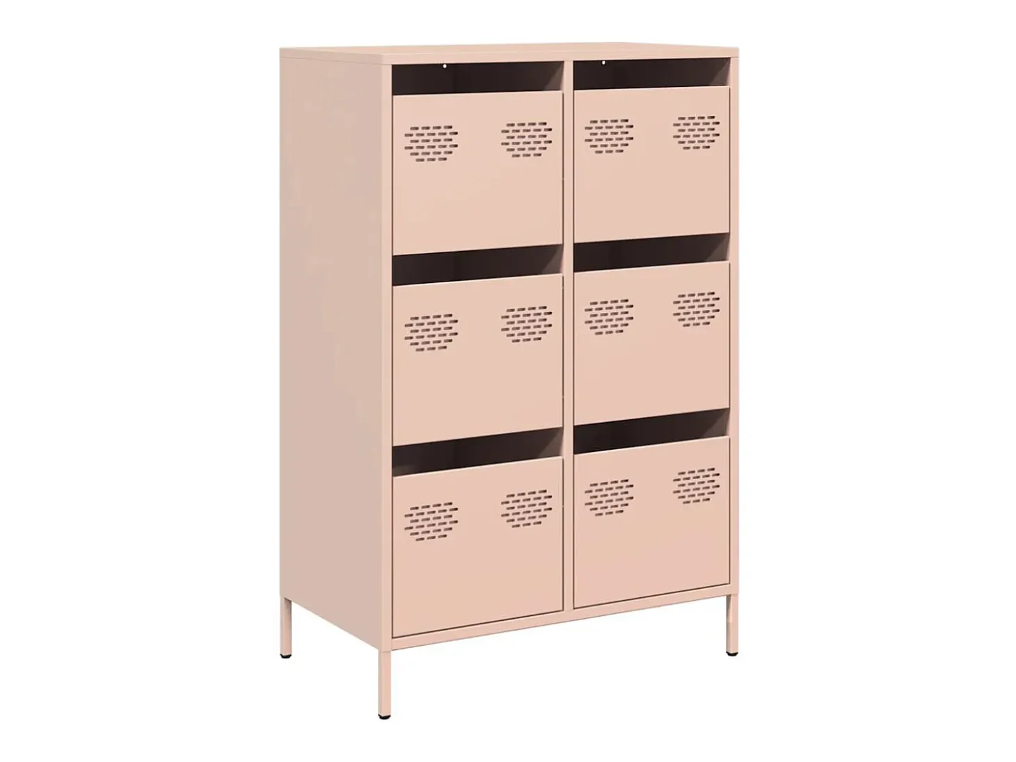 Aparador alto rosa 68x39x101,5 cm acero