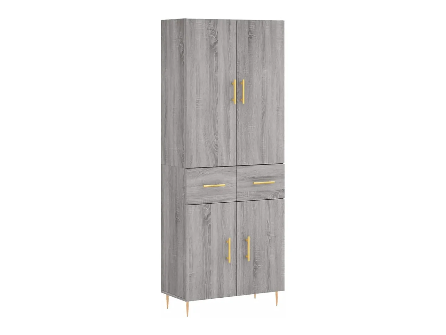 Aparador alto Sonoma gris 69,5x34x180 cm Madera de ingeniería