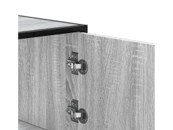Aparador alto Sonoma gris 68x35x106,5 cm madera contrachapada y metal